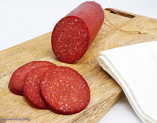 Serviervorschlag Hellmann Truthahn-Salami "Die Scharfe", 400 g