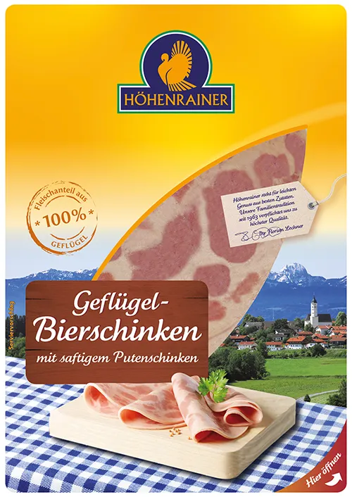 Geflügel-Bierschinken, 80 g Höhenrainer Geflügel-Bierschinken.
