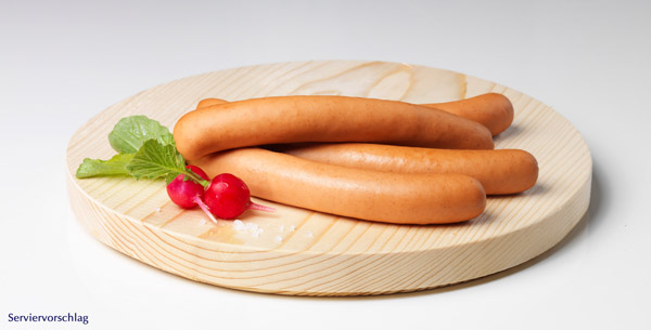 Puten-Wiener serviert.