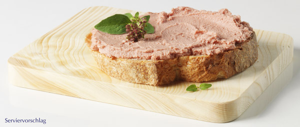 Höhenrainer Serviervorschlag Gourmetleberwurst Brotzeit.