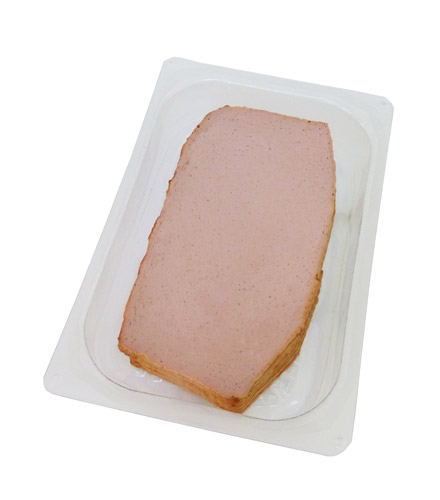 Puten-Leberkäse fein aufgeschnitten, 250 g.