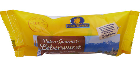 100 g feine Puten-Gourmet-Leberwurst von Höhenrainer.