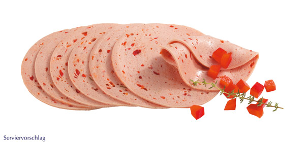 hoehenrainer-gefluegel-paprika-fleischwurst-slice-serviervorschlag Geflügel-Paprika-Fleischwurst.