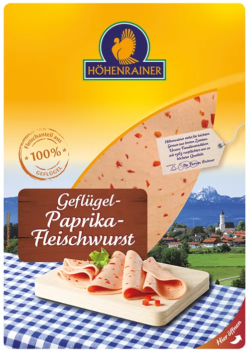 Höhenrainer Geflügel-Paprika-Fleischwurst.