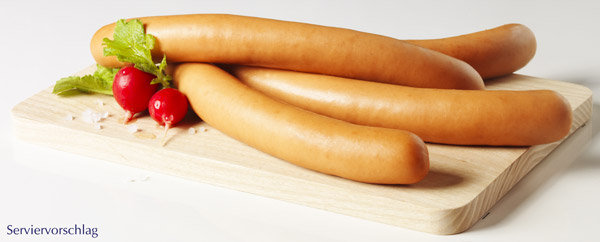 Puten-Wiener serviert.