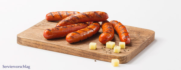 Puten-Käse-Griller serviert.